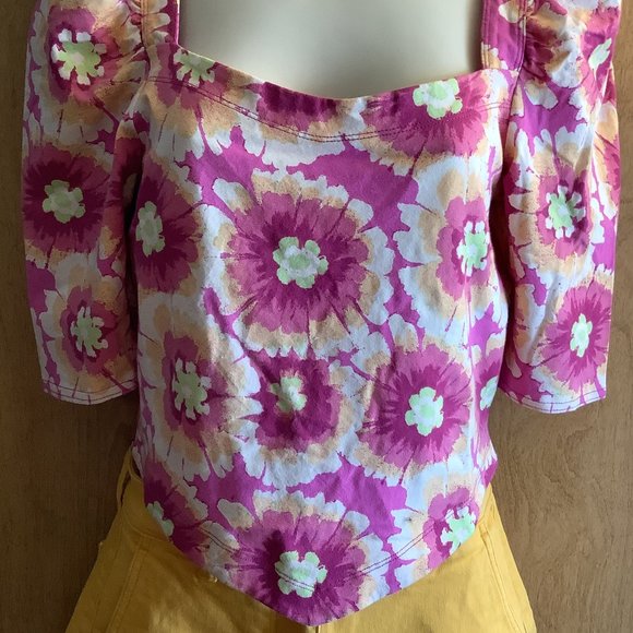 NWT Free People Floral Top Size: Medium - Picture 2 of 8